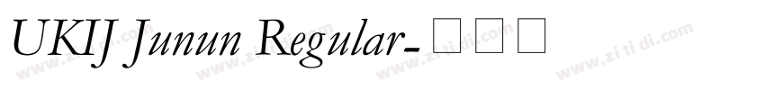 UKIJ Junun Regular字体转换